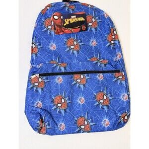 Fast Forward Marvel Spider-Man Blue Large Backpack Book Bag Spiderman New